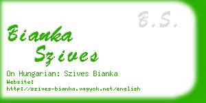 bianka szives business card